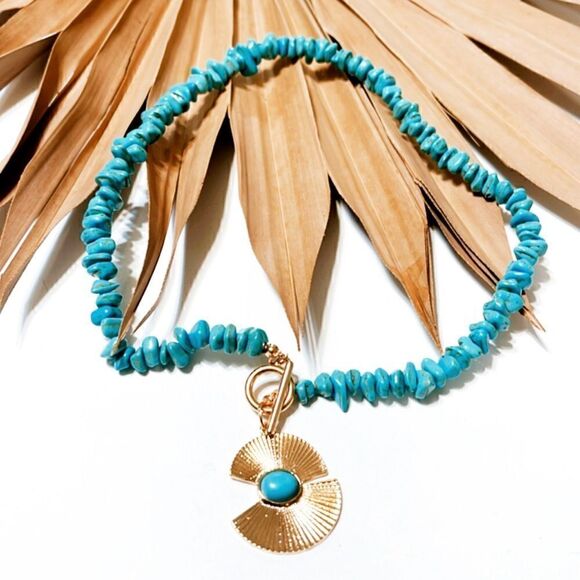 Boho beaded necklace S392 - Picture 1 of 3